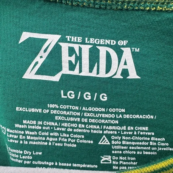 Zelda emblem Green T-Shirt for Men size Large - Picture 3 of 7
